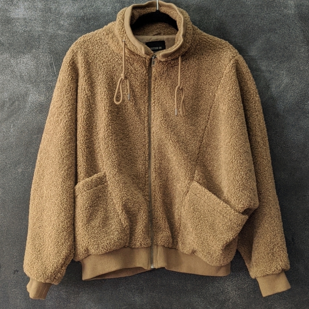Cotton On Teddy Jacket in Camel Brown